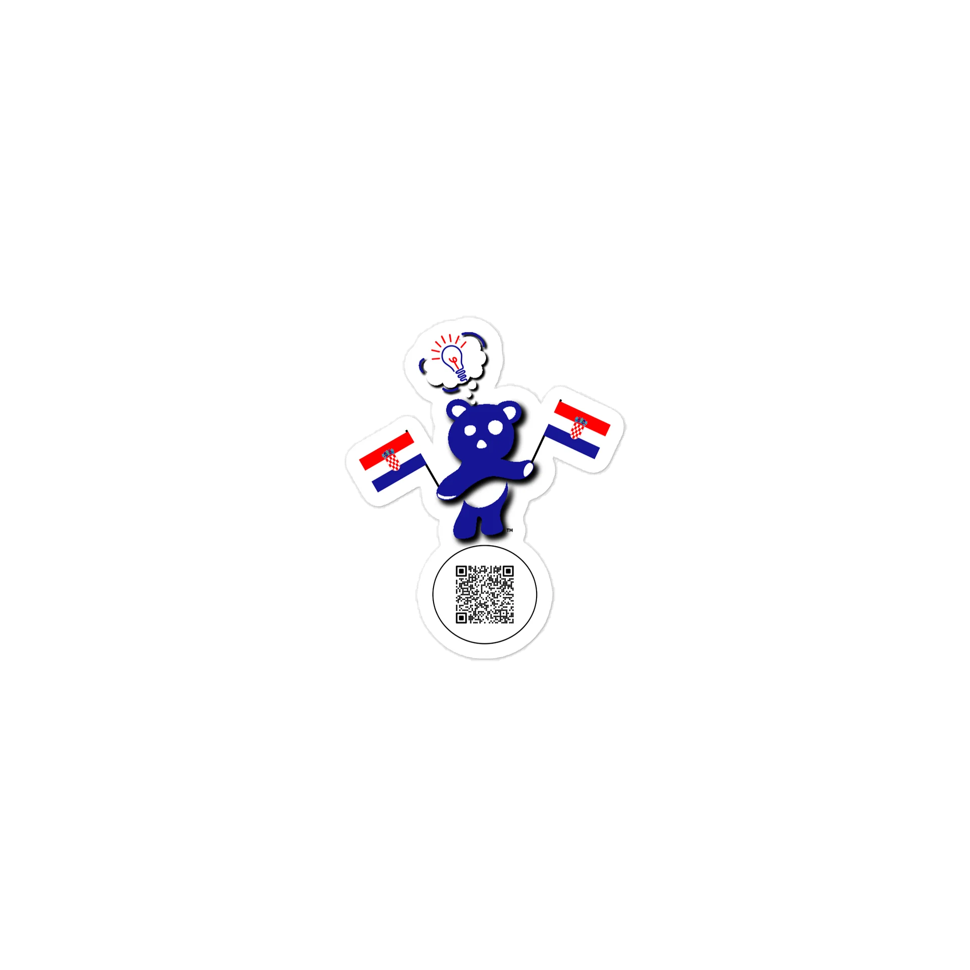 Croatia — Country Bear Sticker | BehrBrained Media product image (1)