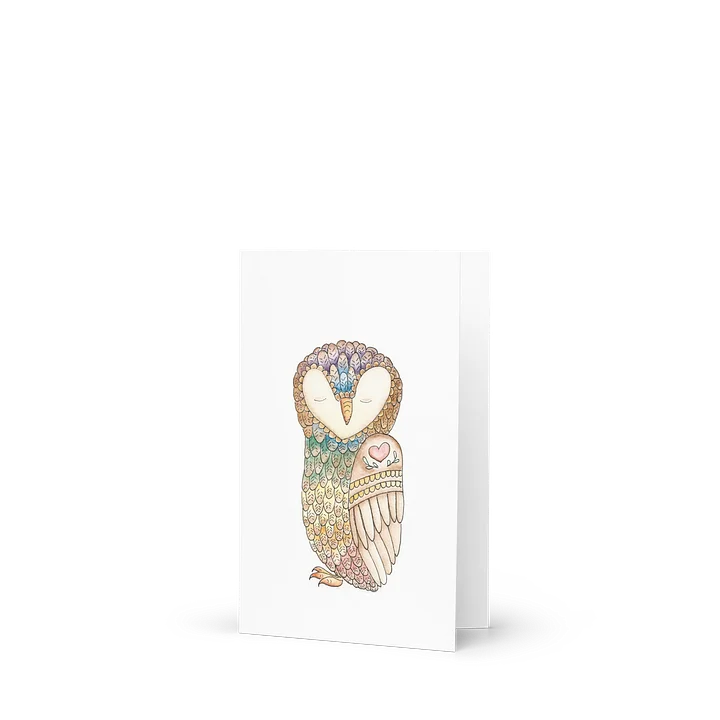 Watercolor Peace Owl Greeting Card product image (1)