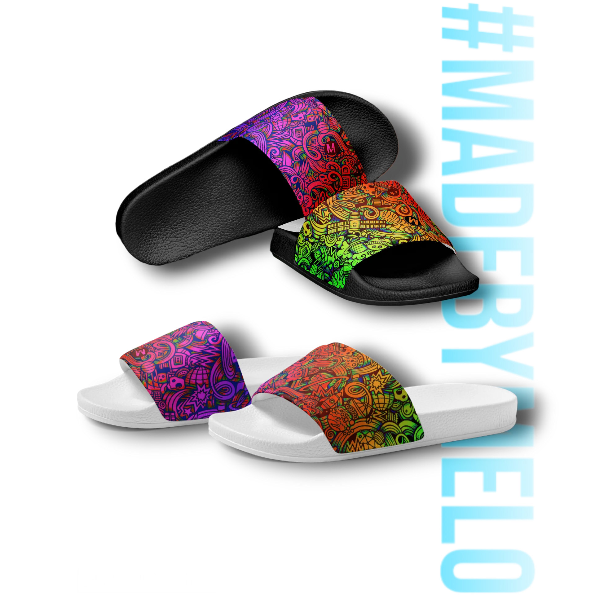 Rainbow Space Scribble - Men's Slides | #MADEBYMELO product image (8)