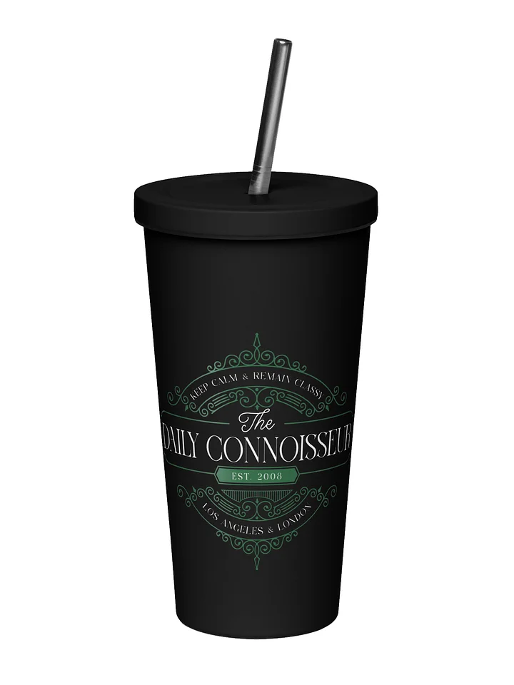 TDC Black Tumbler with Straw product image (1)