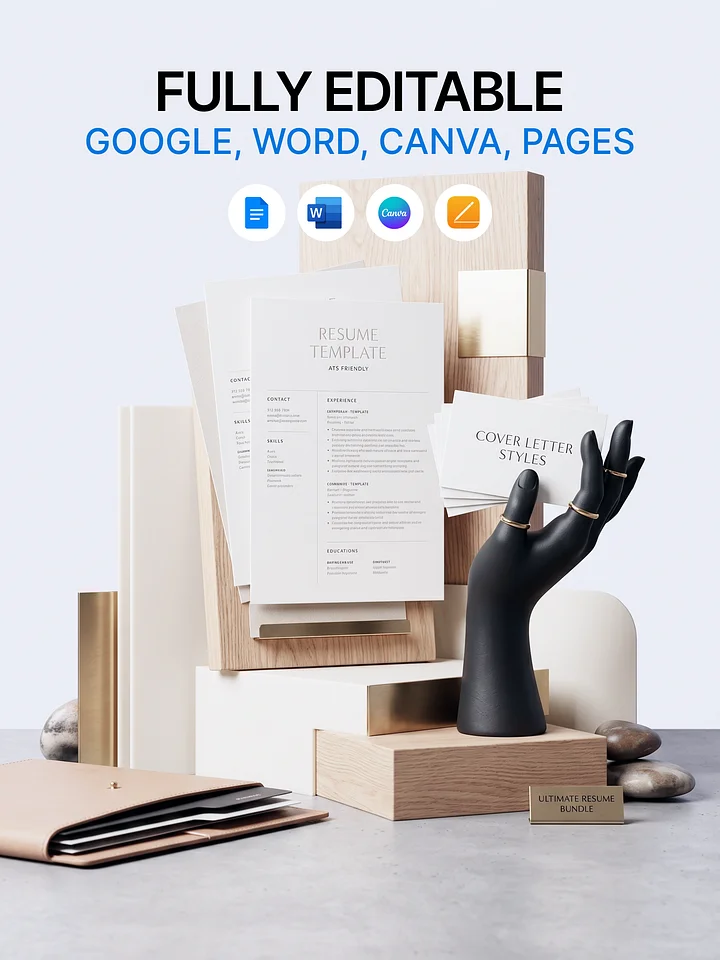 ATS Resume Templates Bundle | 27+ Professional Resumes, CV, Cover Letters & References product image (2)