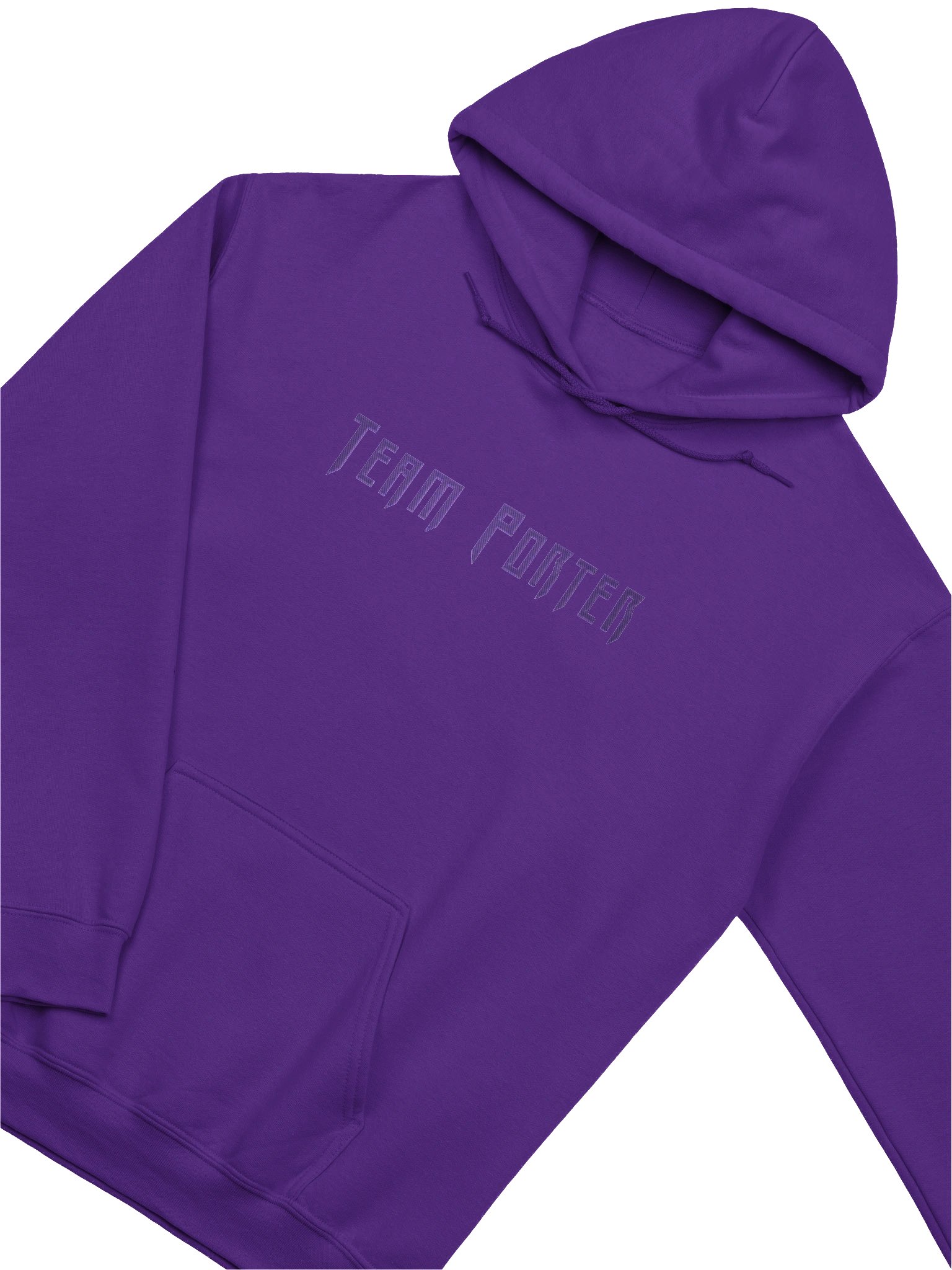 Team Porter Monochrome Embroidered Unisex Hoodie | Purple/Purple product image (2)