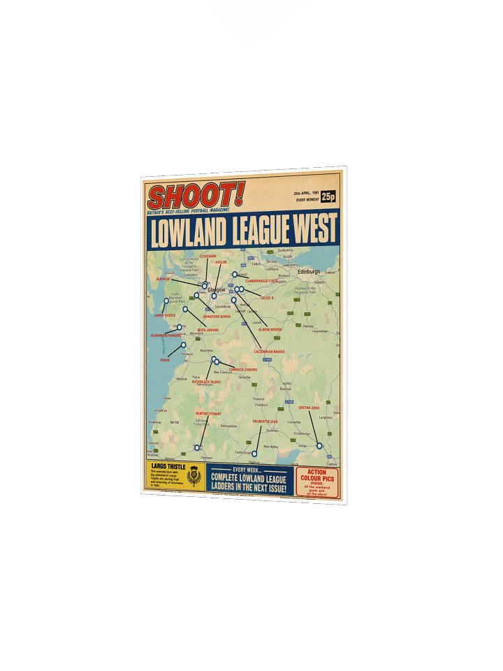 Scottish Lowland League West Retro Pin Map 2026/27 product image (5)