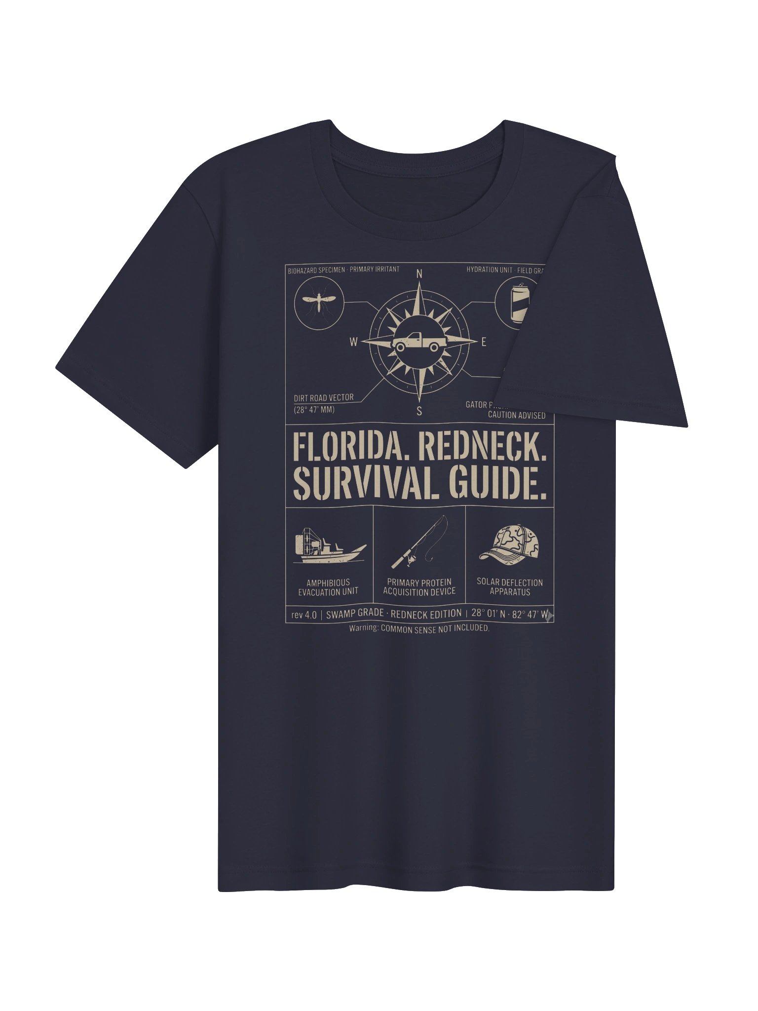 Florida Redneck Survival Guide Blueprint Tee product image (54)
