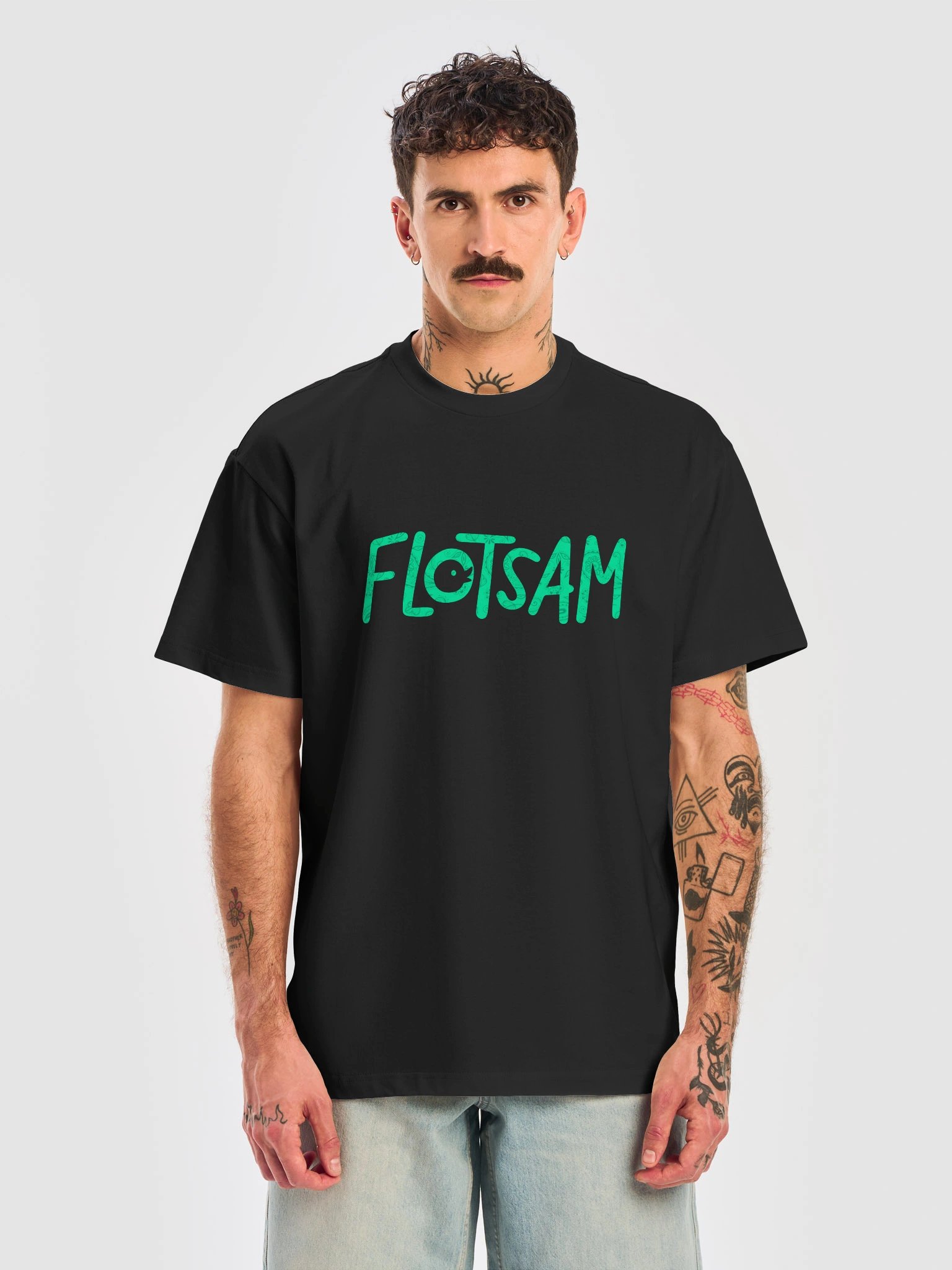 flotsam logo oversized tee product image (3)