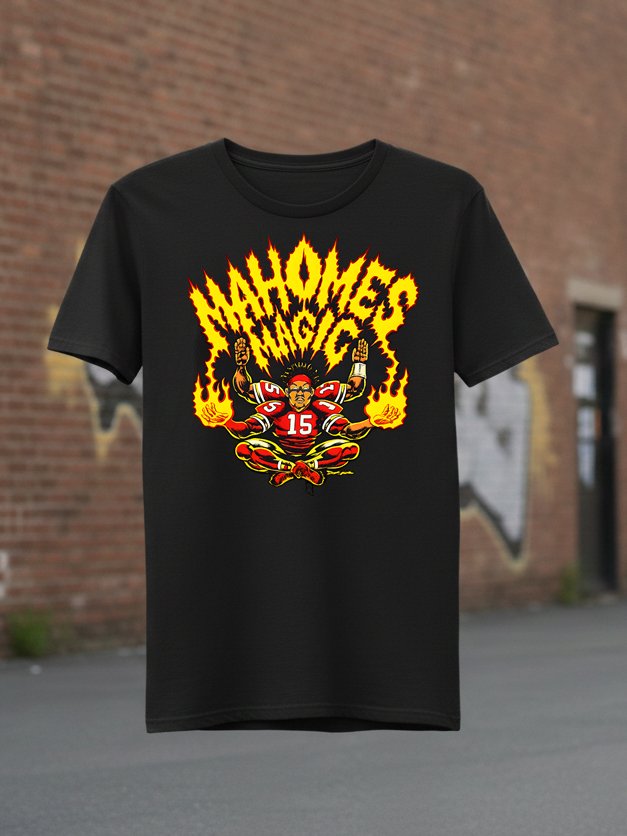 Patrick Mahomes Magic Tee - Retro Comic Style Multi-Armed QB Shirt product image (1)