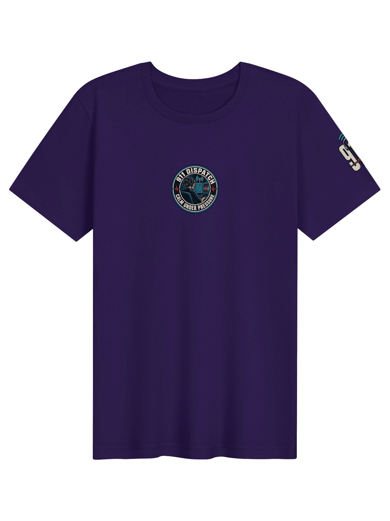 911 Dispatcher Shirt — Calm Voice, Broken Everything Telecommunicator Tee | Flat Out Broken™ product image (2)
