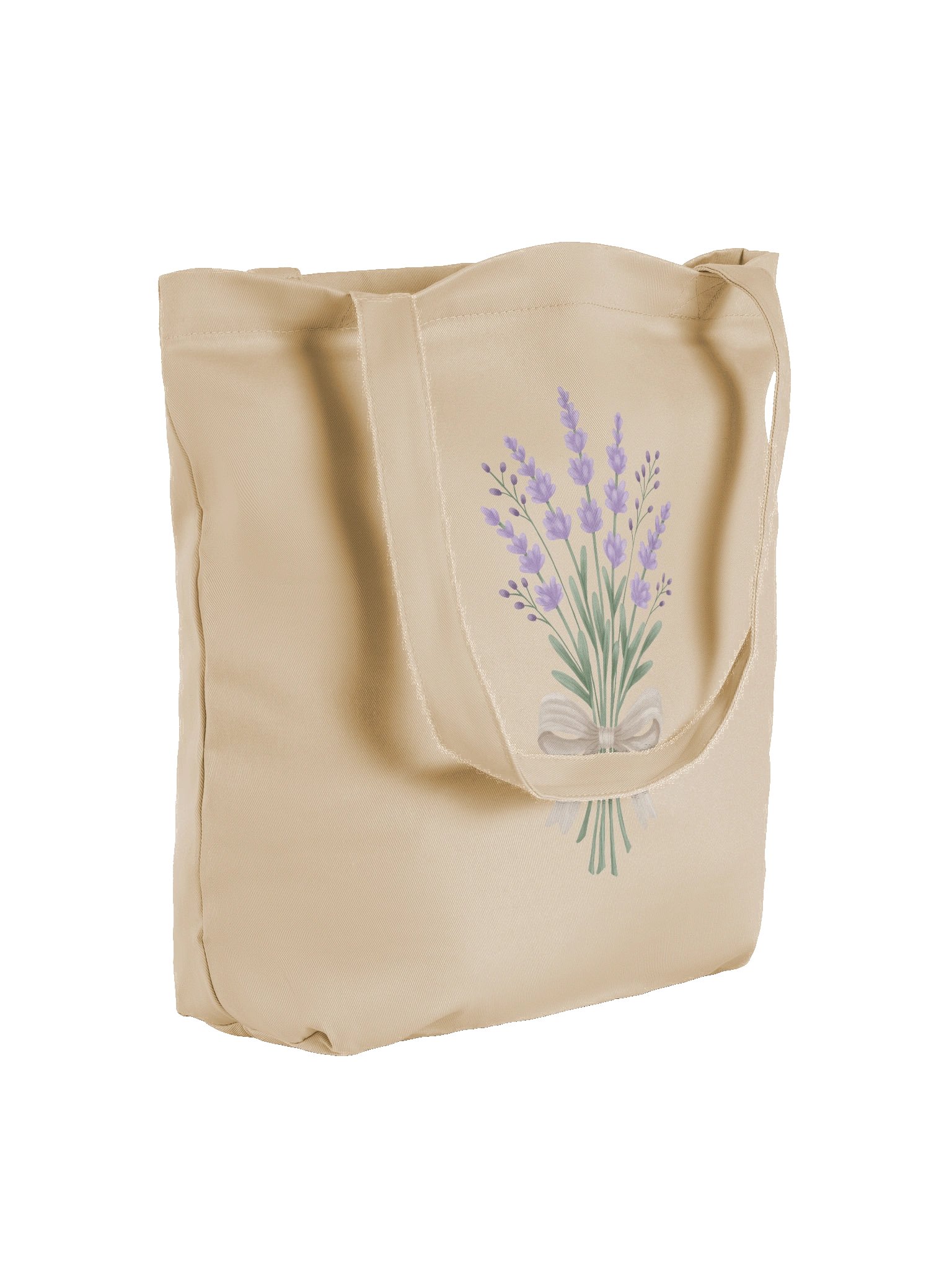 Eco-Friendly tote bag bouquet of peace. Hand illustrated lavender. product image (1)
