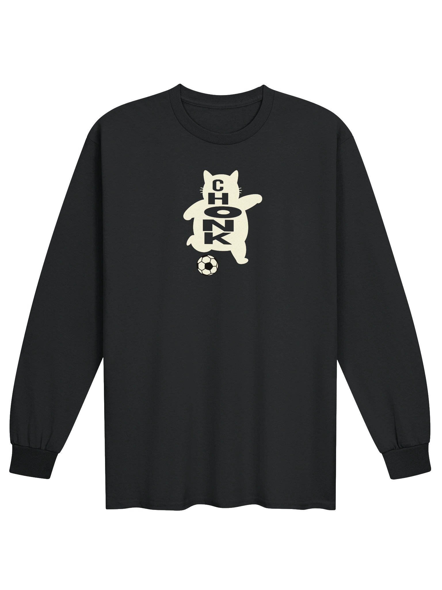 Soccer Chonk Cat - Unisex Adult Long Sleeve T-shirt product image (1)