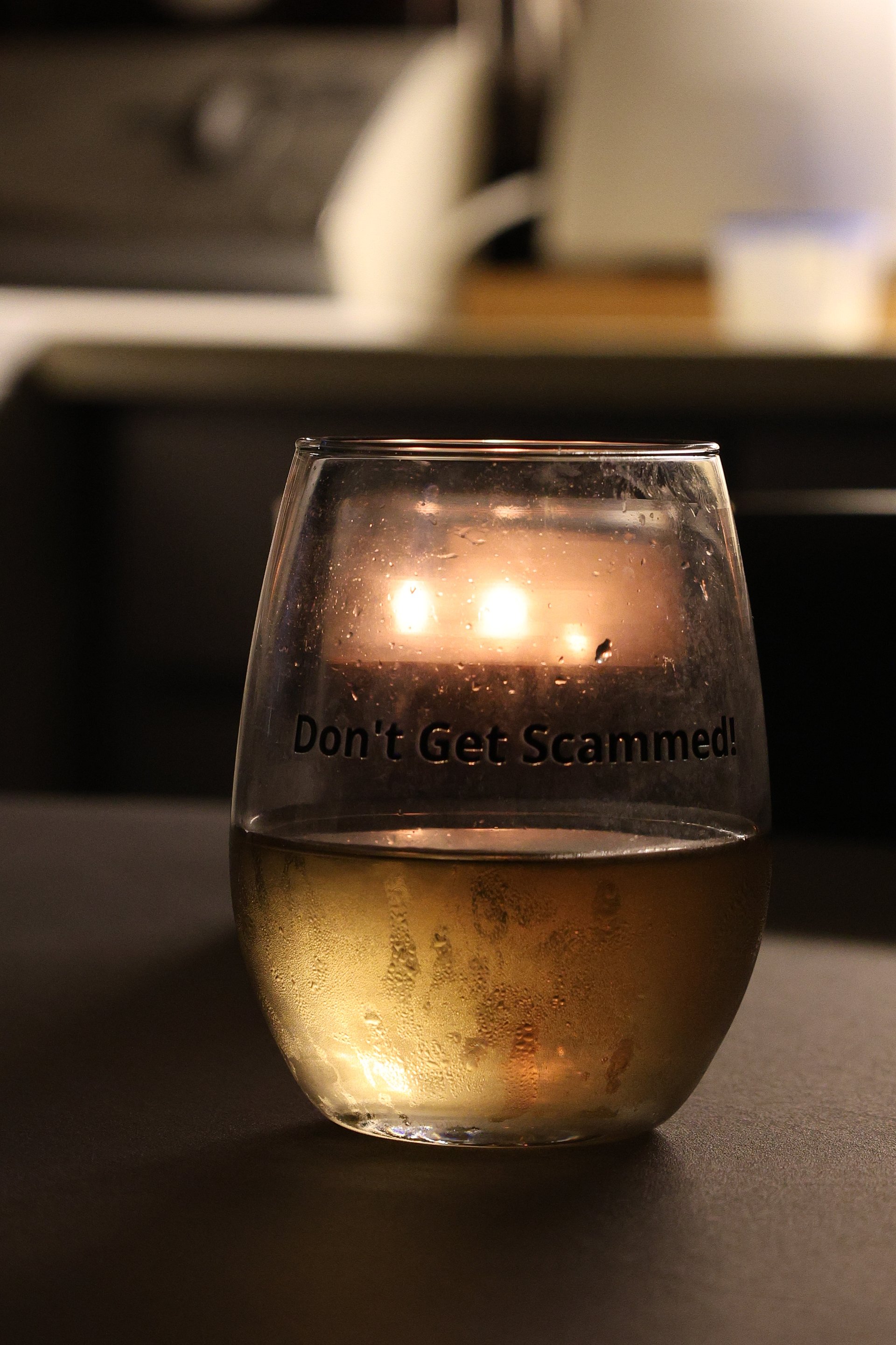 Don't Get Scammed! - Stemless Wine Glass product image (8)