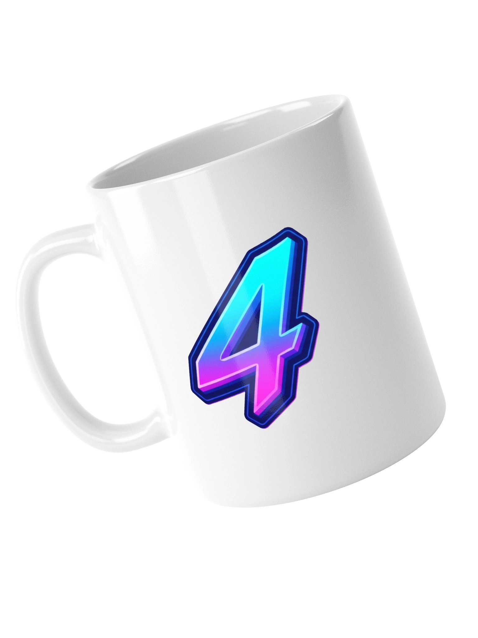 Neon Number 4 Glossy Mug product image (13)