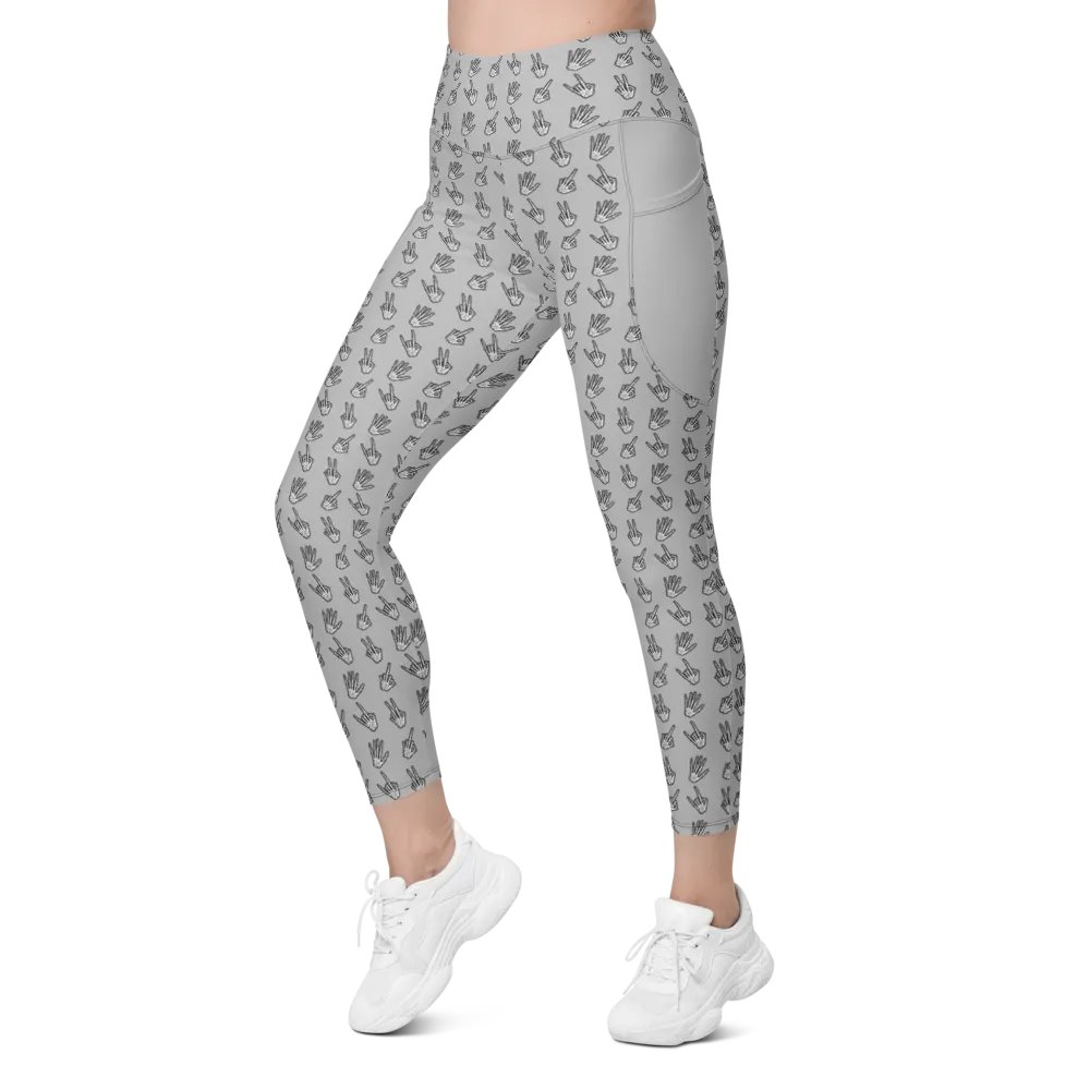 Bone Zone grey pattern pocket leggings product image (4)