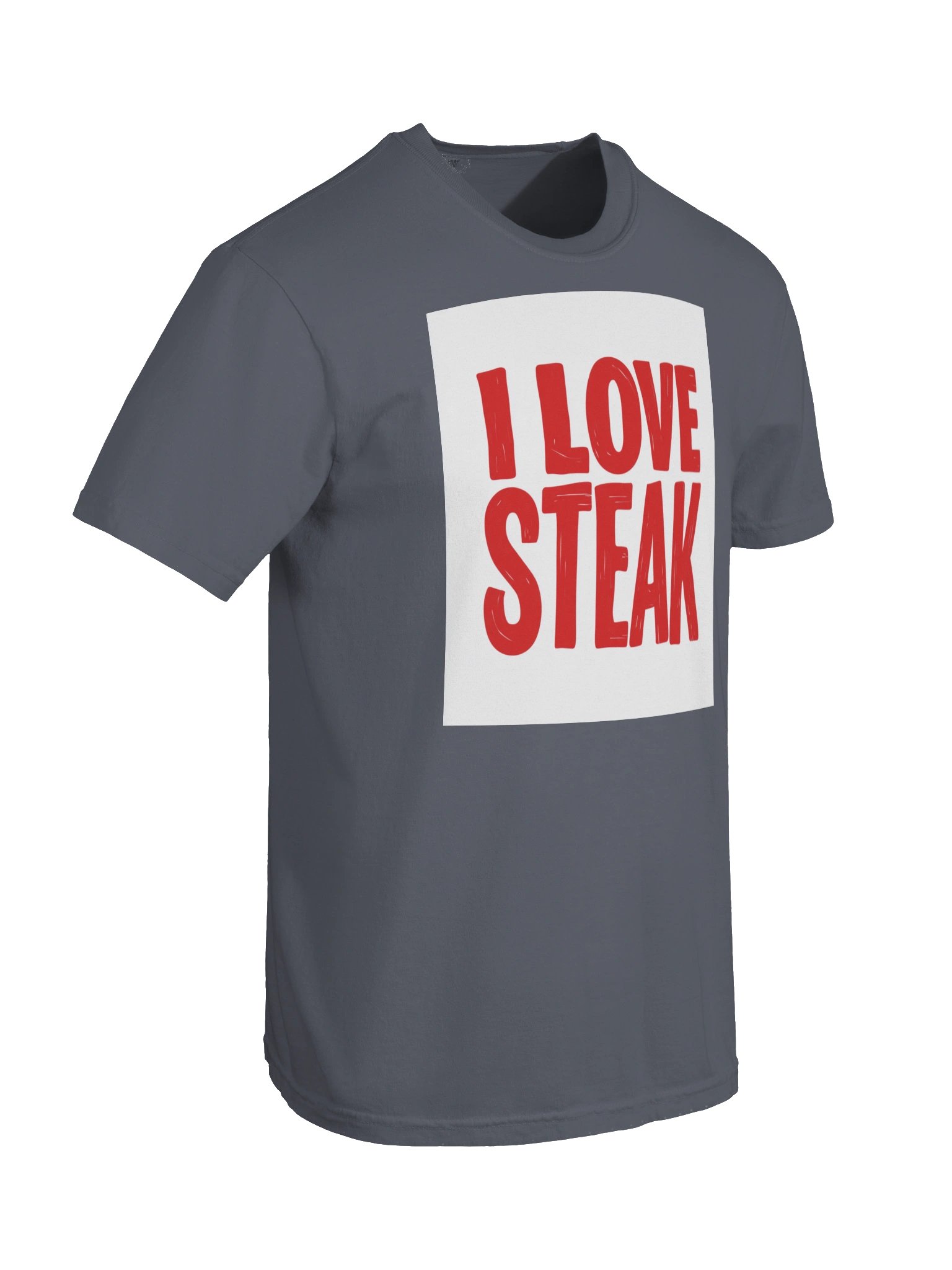 I Love Steak Charcoal Gray T-Shirt product image (10)