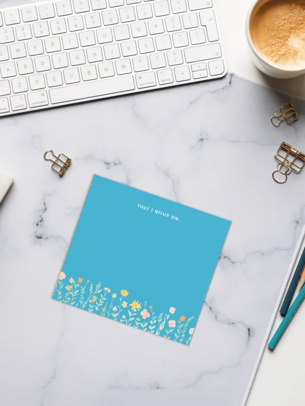 "Sorry I Missed You" Floral Notepad product image (2)
