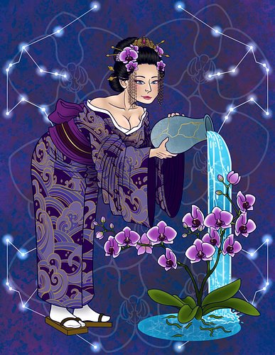 It’s Aquarius season! Season of the water bearer and represented by the beautiful orchid. I wanted to be a little on the nose...
