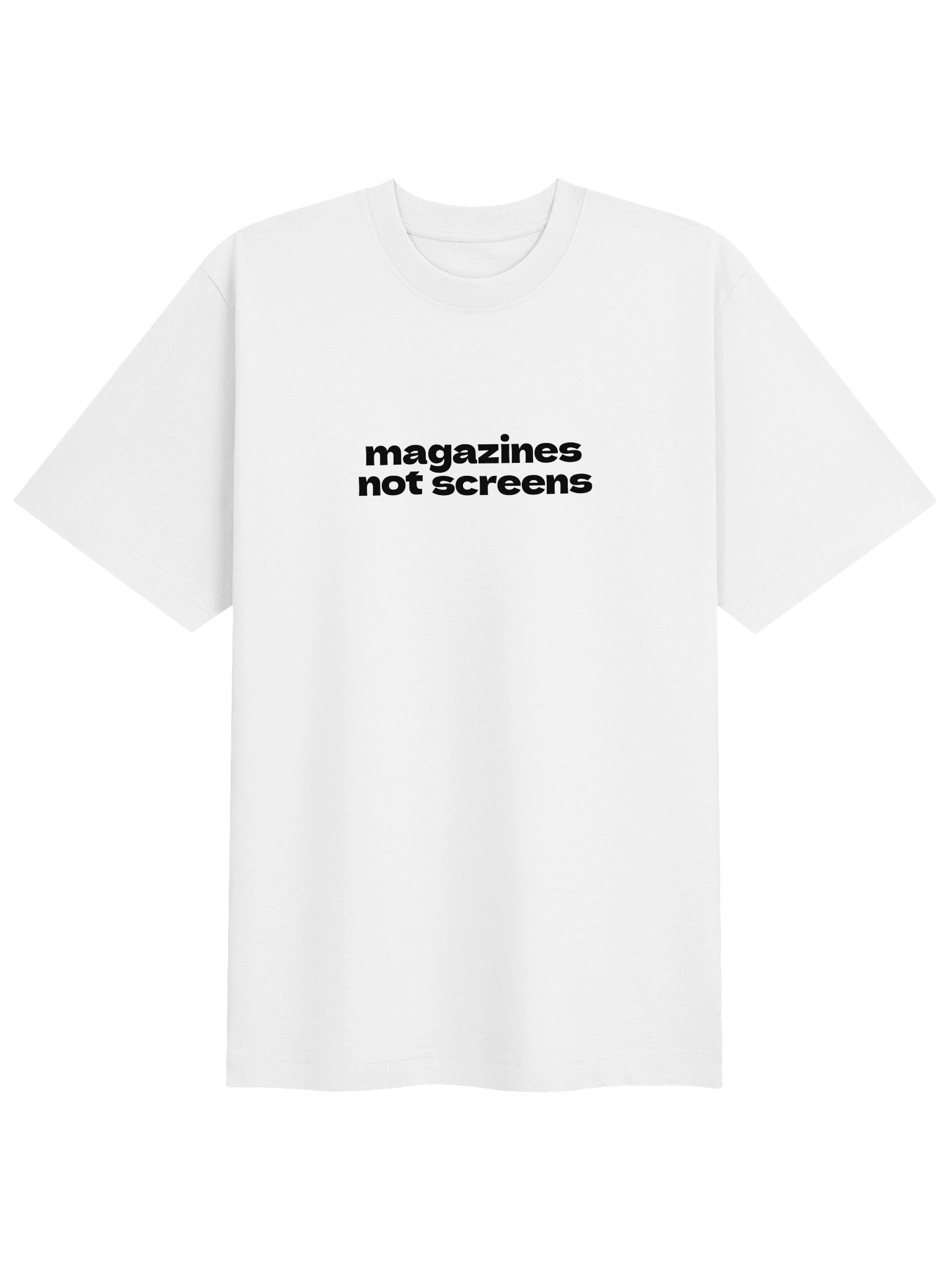 magazines not screens relaxed tee product image (1)