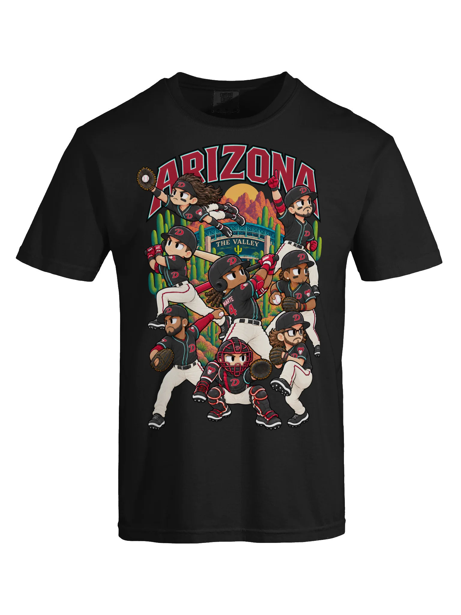 Arizona Baseball Animated Player T-Shirt product image (35)