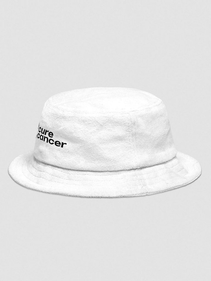 Cure Cancer | Terry Cloth Bucket Hat - White product image (2)