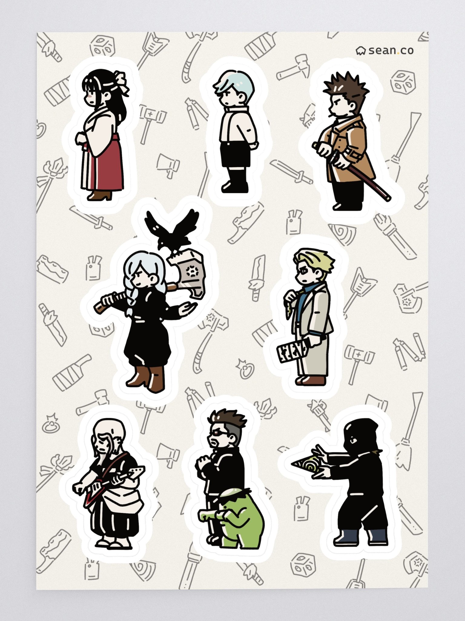 Jujutsu Sorcerers Sticker Sheet | Mei Mei Ui Ui Nanami Ino Kusakabe Gakuganji Utahime Yaga product image (1)