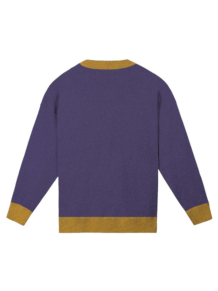 Sweatbok bokshirt //jacquard-knitted crewneck\\ royal mustard no back product image (10)