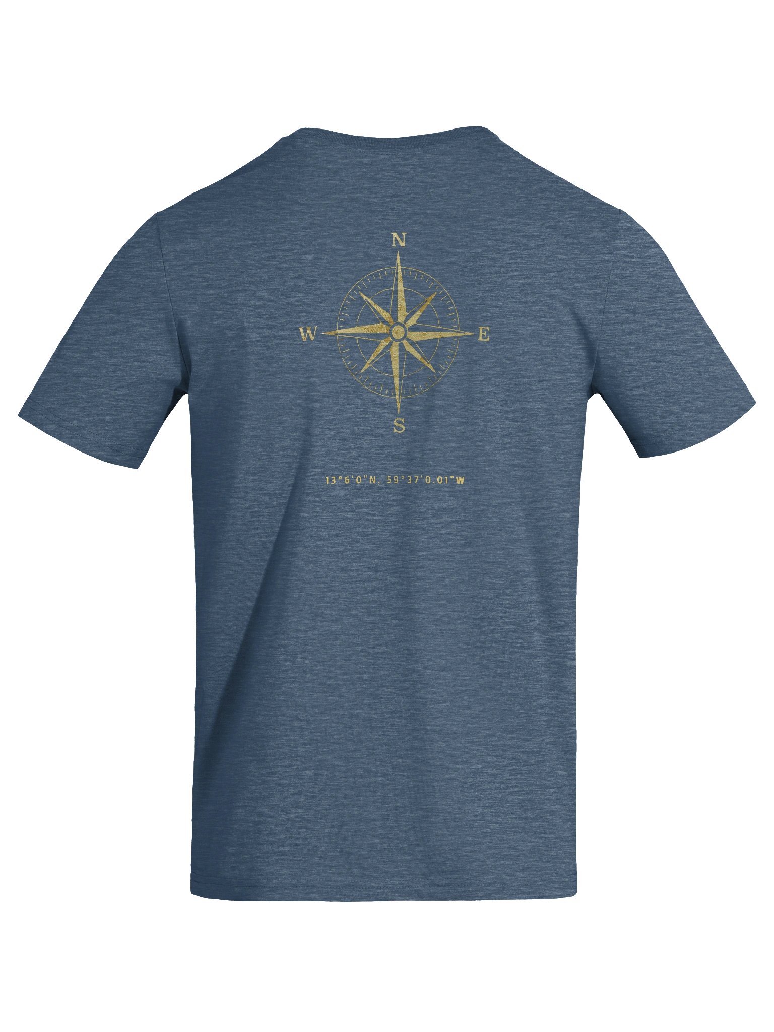 Compass - Barbados - Vintage Gold | | Organic Cotton T-Shirt | 9 Colors product image (79)