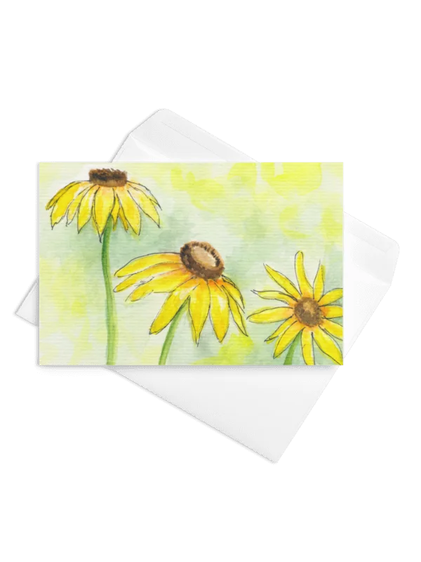 Yellow Cornflowers Blank Card product image (1)