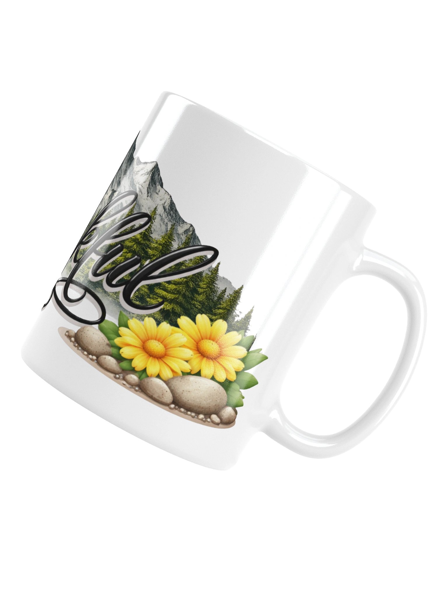Mountain Thankful White Glossy Mug product image (3)