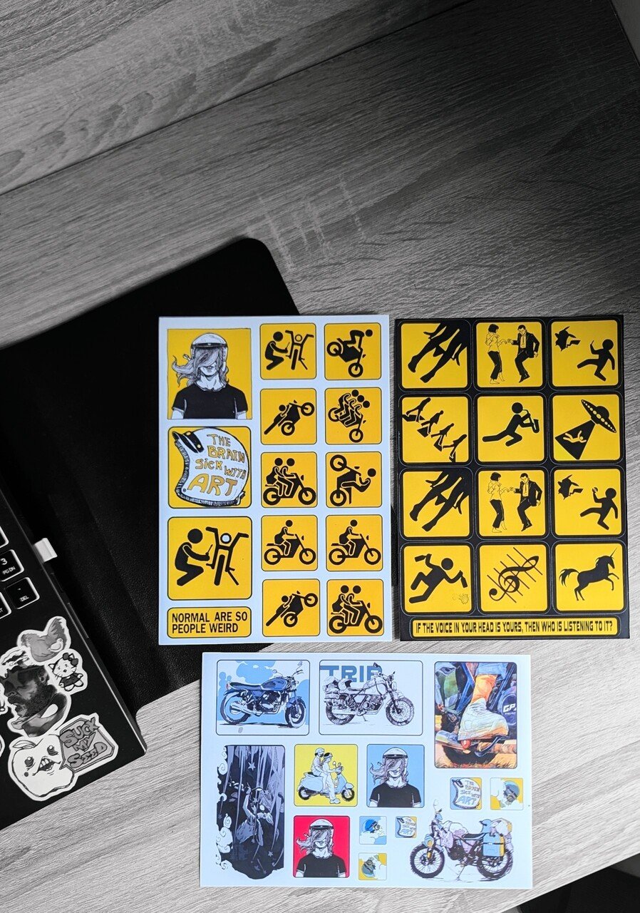 "Moto" 3 stickerset A5 product image (7)