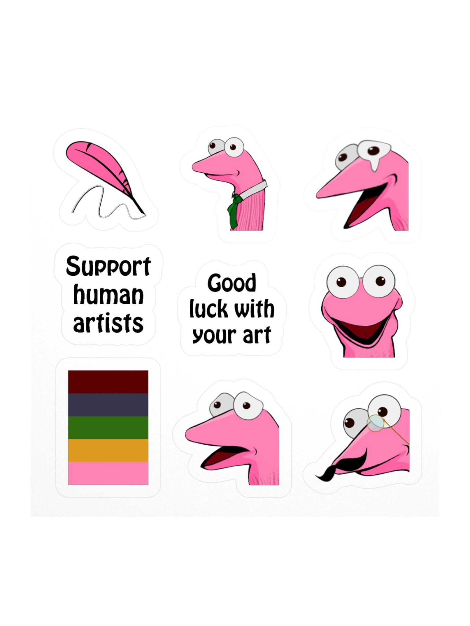 Cartoon Artwork: Emote stickers product image (1)