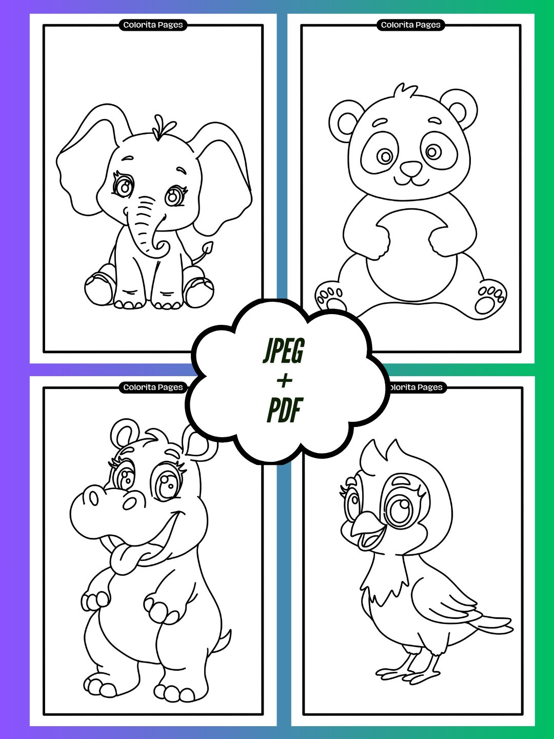 Cute Animals - Coloring Pages product image (2)