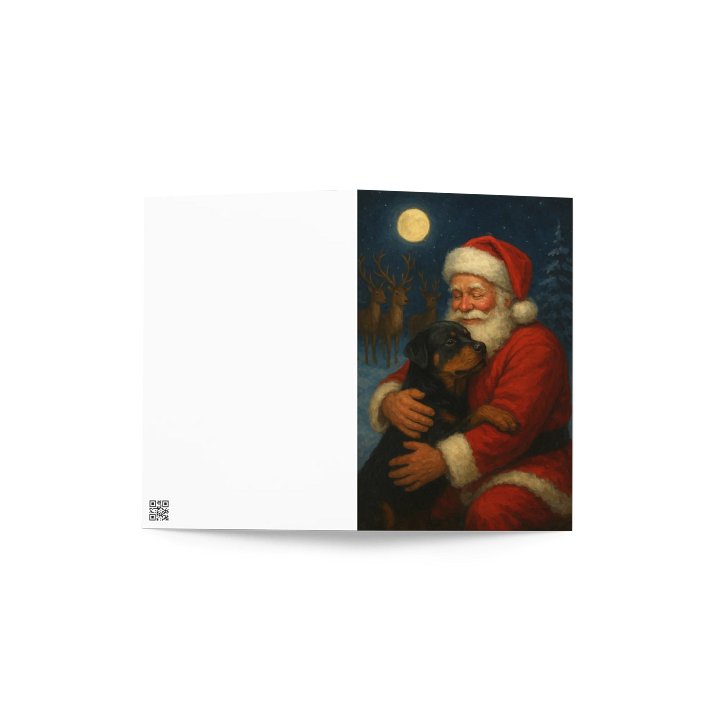 Rottweiler Santa Paws Winter Wonderland Greeting Card product image (4)
