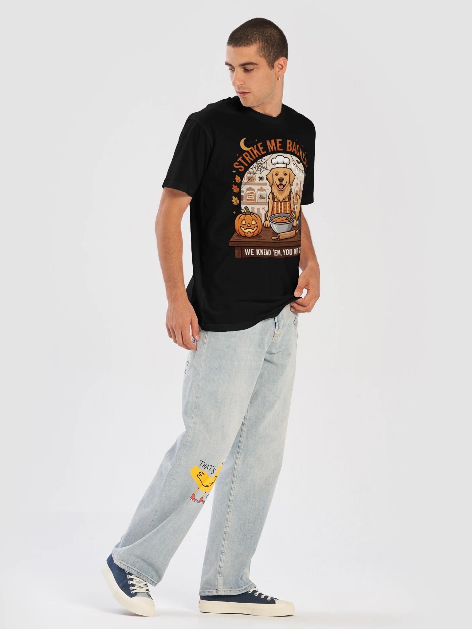 Strike Me Backery - Halloween Golden Retriever Baker Tee product image (29)