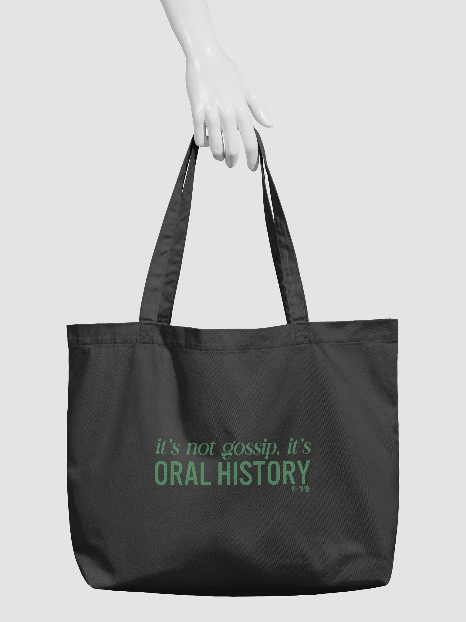 Oral History Black Tote (Green) product image (3)