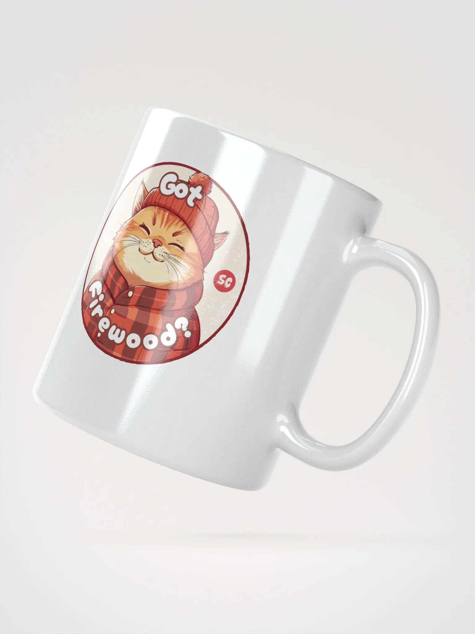 Cozy Cat - Got Firewood? | White Glossy Mug product image (4)