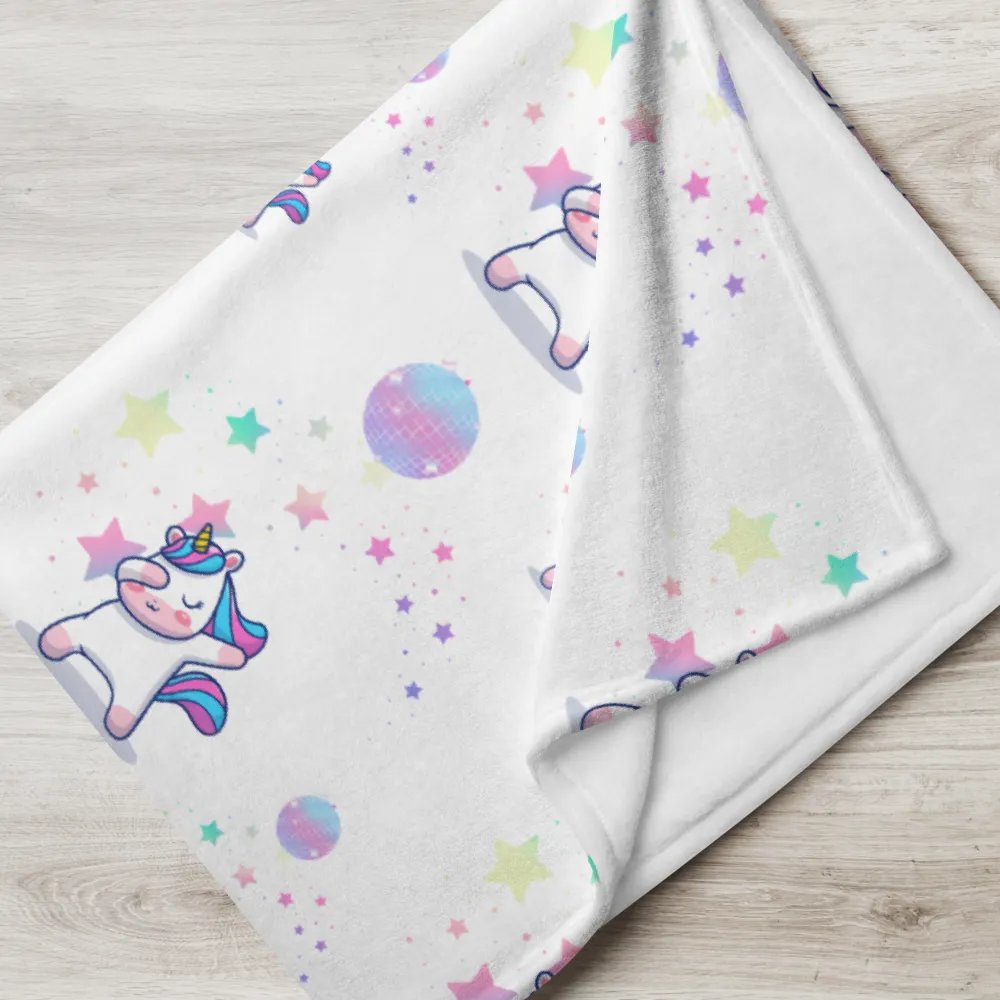 Disco Dabbing Unicorn Throw Blanket product image (9)