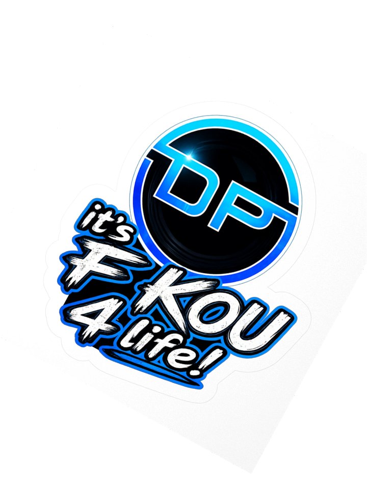 Its F KOU 4 life DP logo 3" x 3" sticker product image (2)