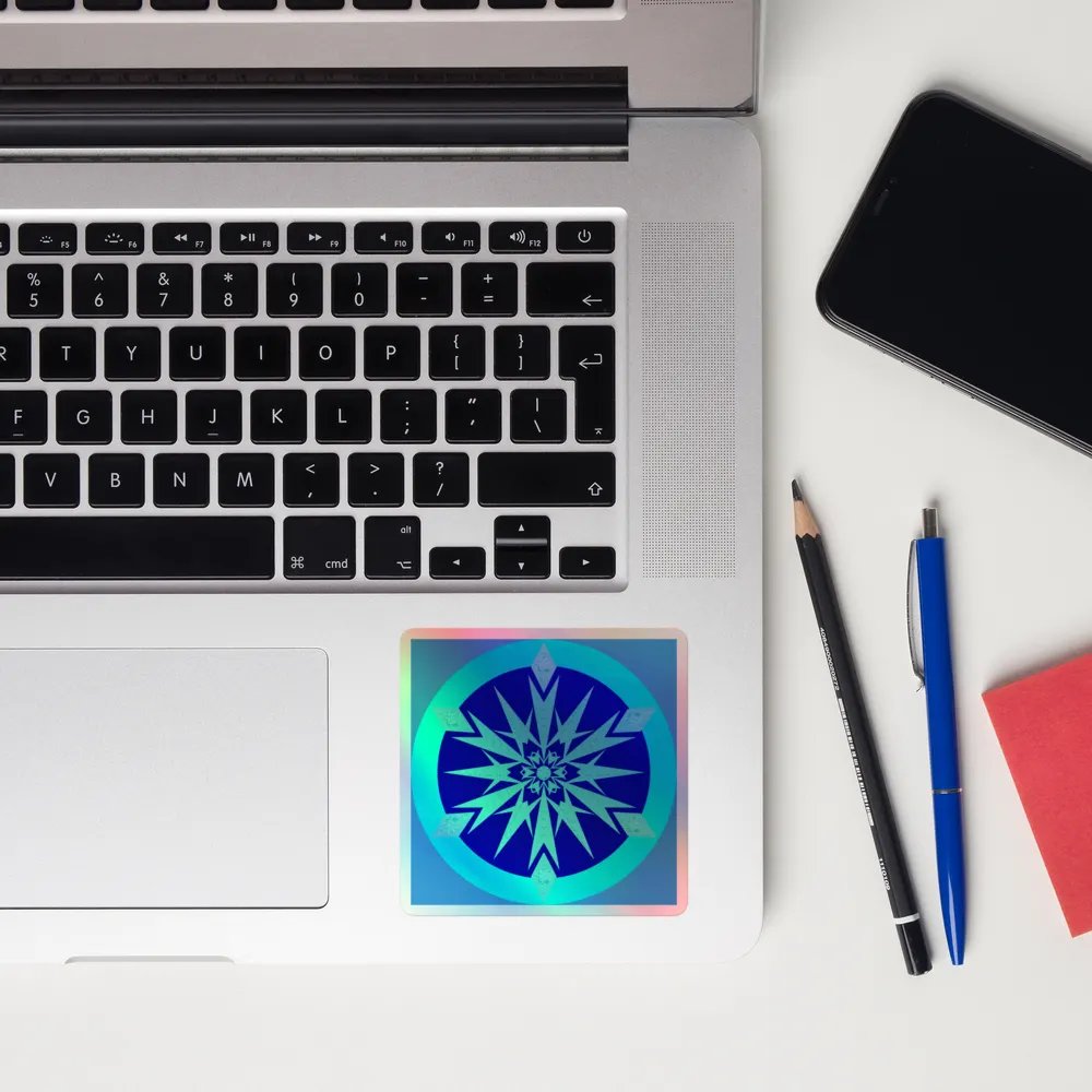 snowflake holo sticker product image (12)