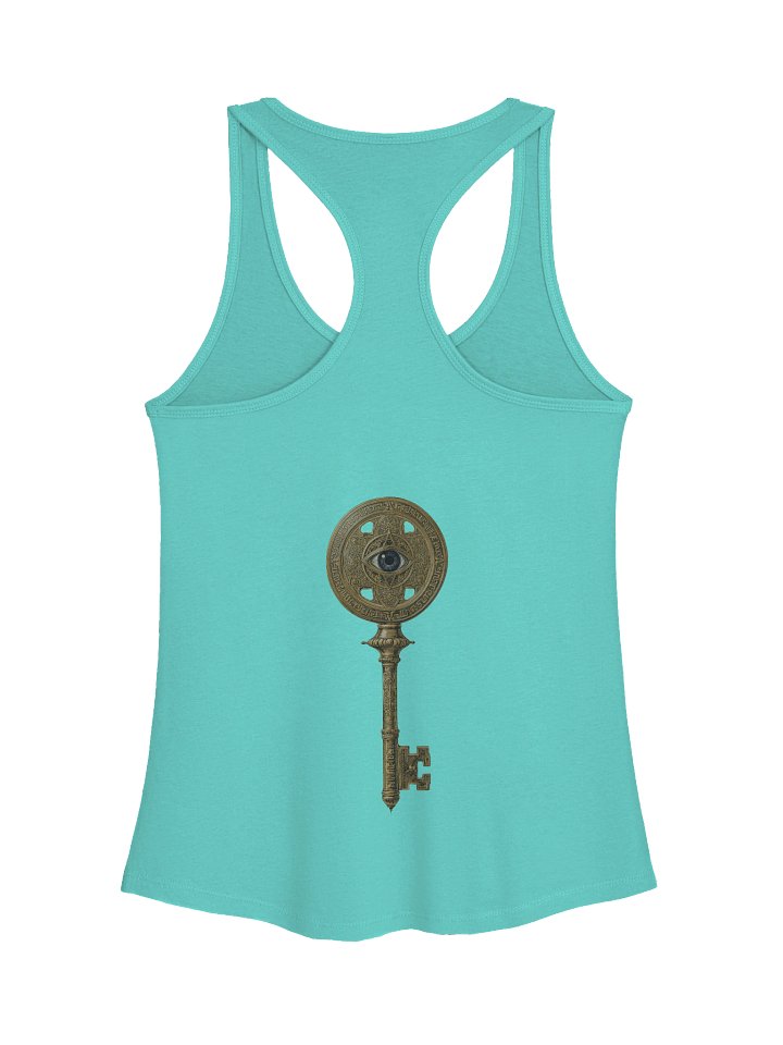 The Gatekeeper’s Key – Tahiti Blue Flow Edition (Front & Back Print) | Women’s Racerback Tank product image (2)