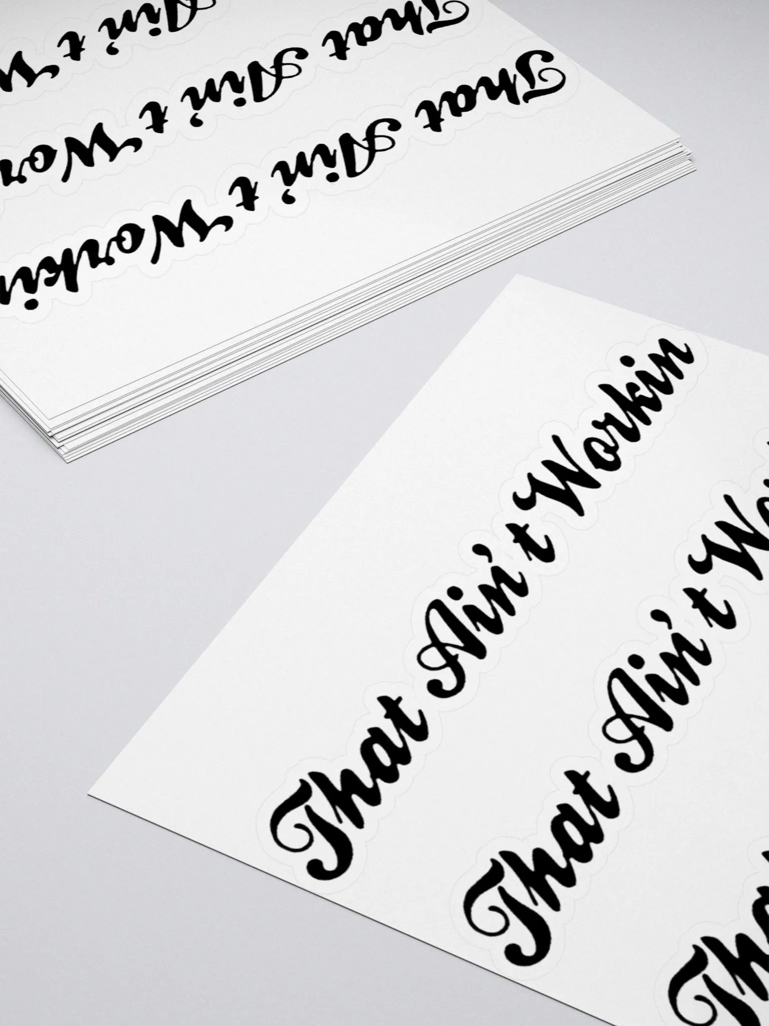 Rebellious Cursive Kiss Cut Stickers product image (8)