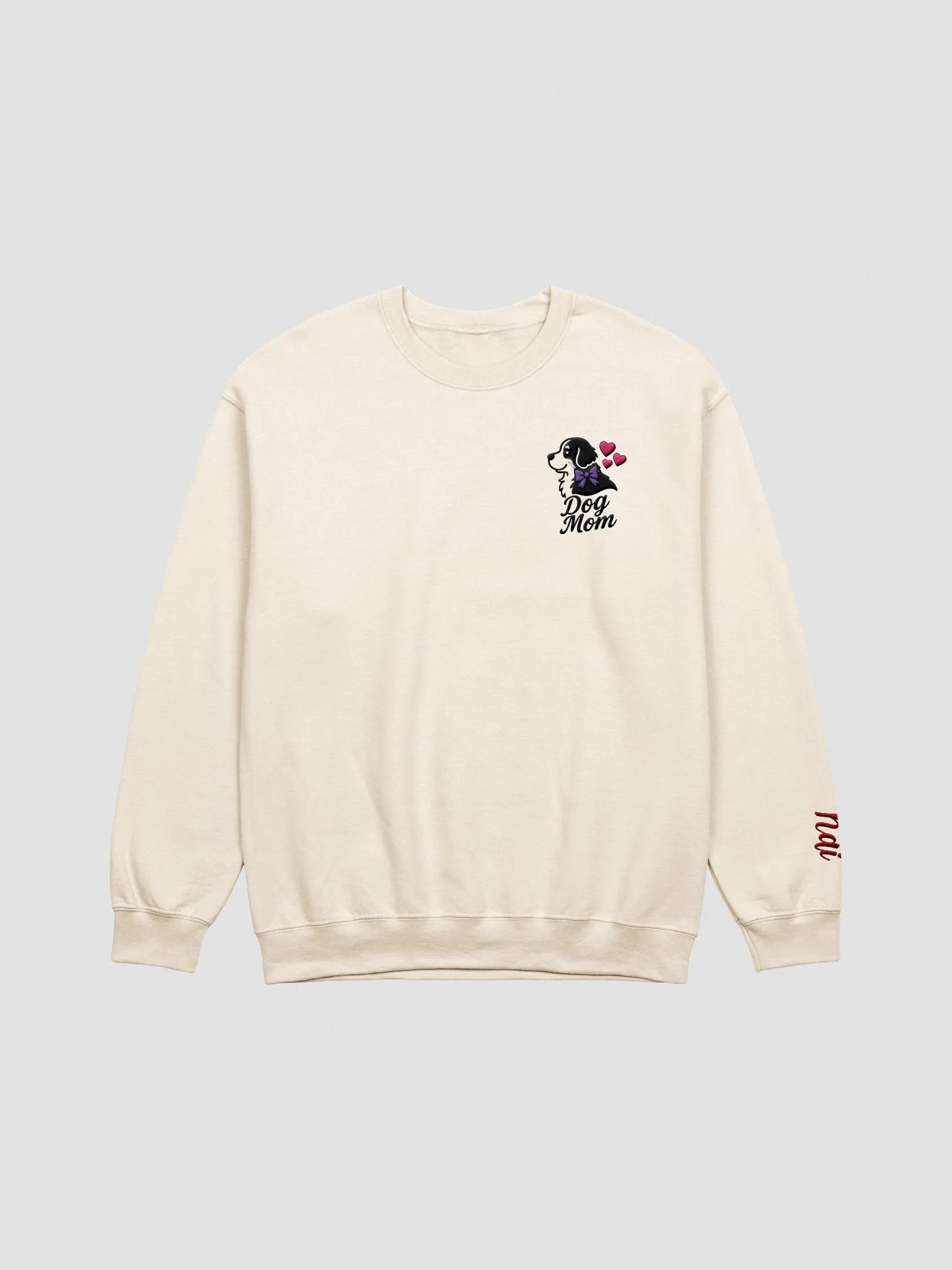 DOG MOM / SWEATSHIRT WITH PERSONALIZED NAME / EMBROIDERED product image (2)