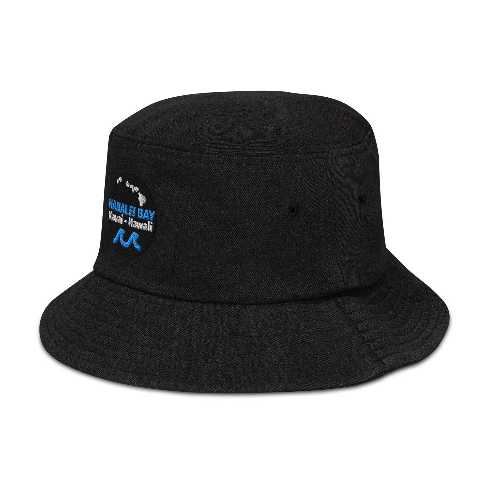 Hanalei Bay Kauai - Blue Logo - Capstone Denim Bucket Hat product image (6)