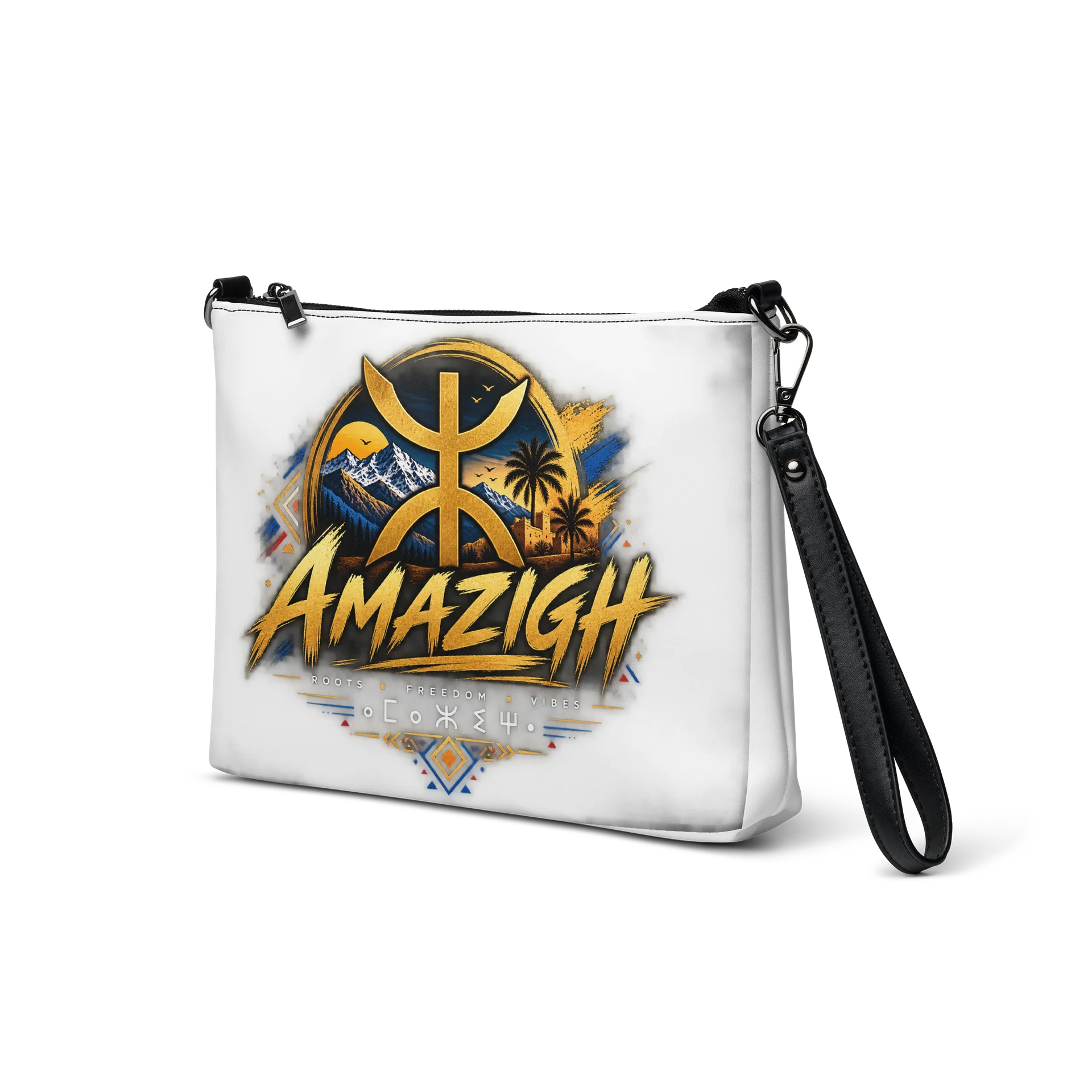 Amazigh Heritage Wristlet Pouch – Pochette élégante aux motifs berbères exclusifs | Mazikna product image (2)