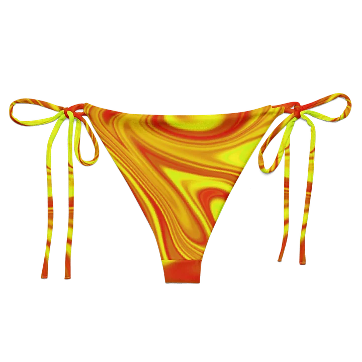 String Bikini Bottom - Yellow and Red Digital Fluid Art product image (2)