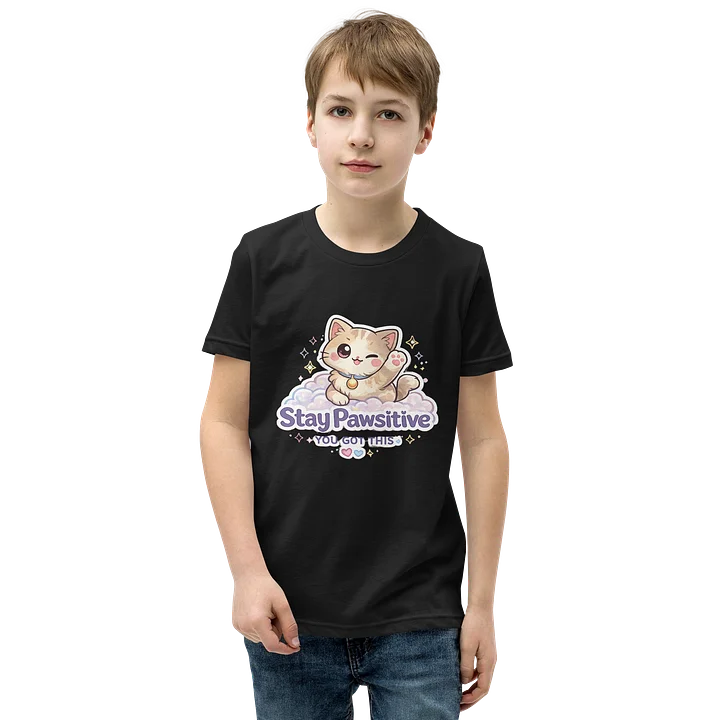 Stay Pawsitive Kids Staple T-Shirt 🐾☁️💖 “You Got This” product image (1)