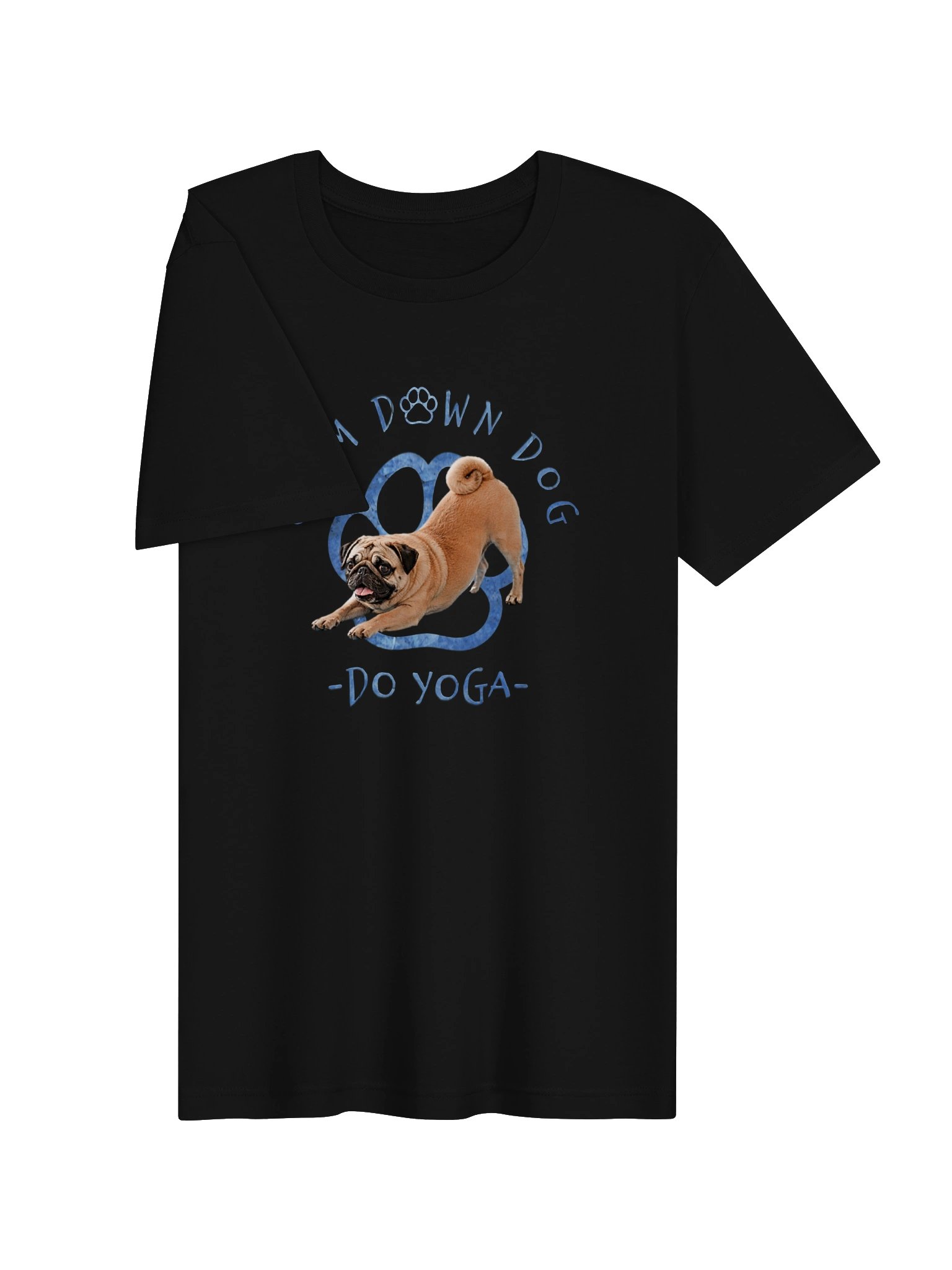 Calm Down Dog Yoga Pug Tee product image (43)