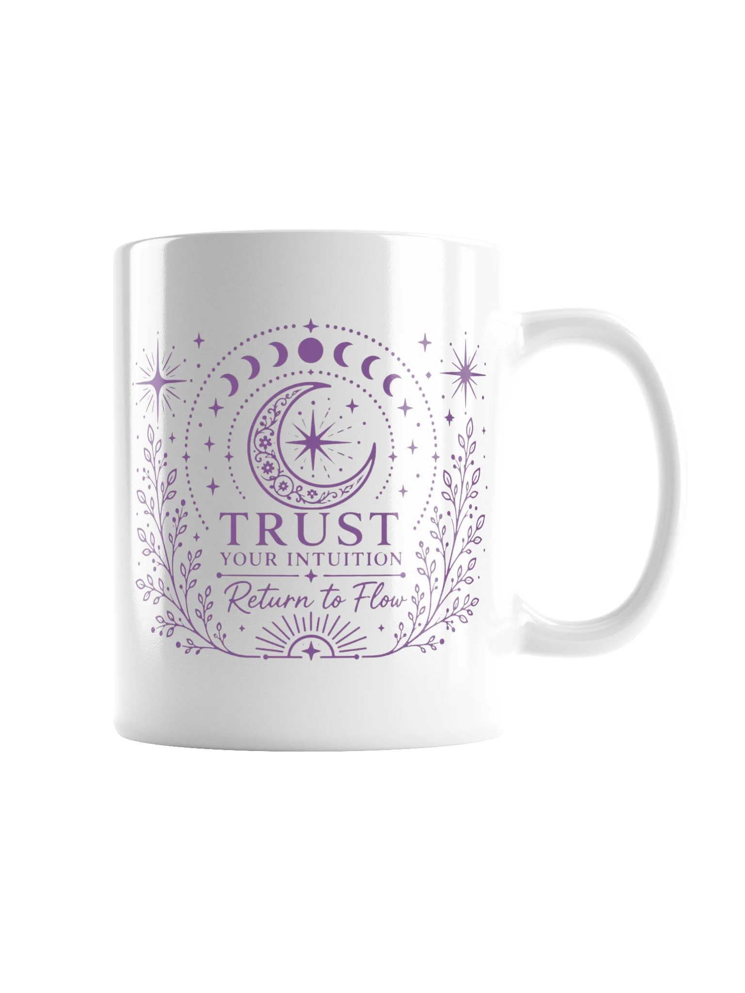 Trust Your Intuition White and Purple Mug product image (3)