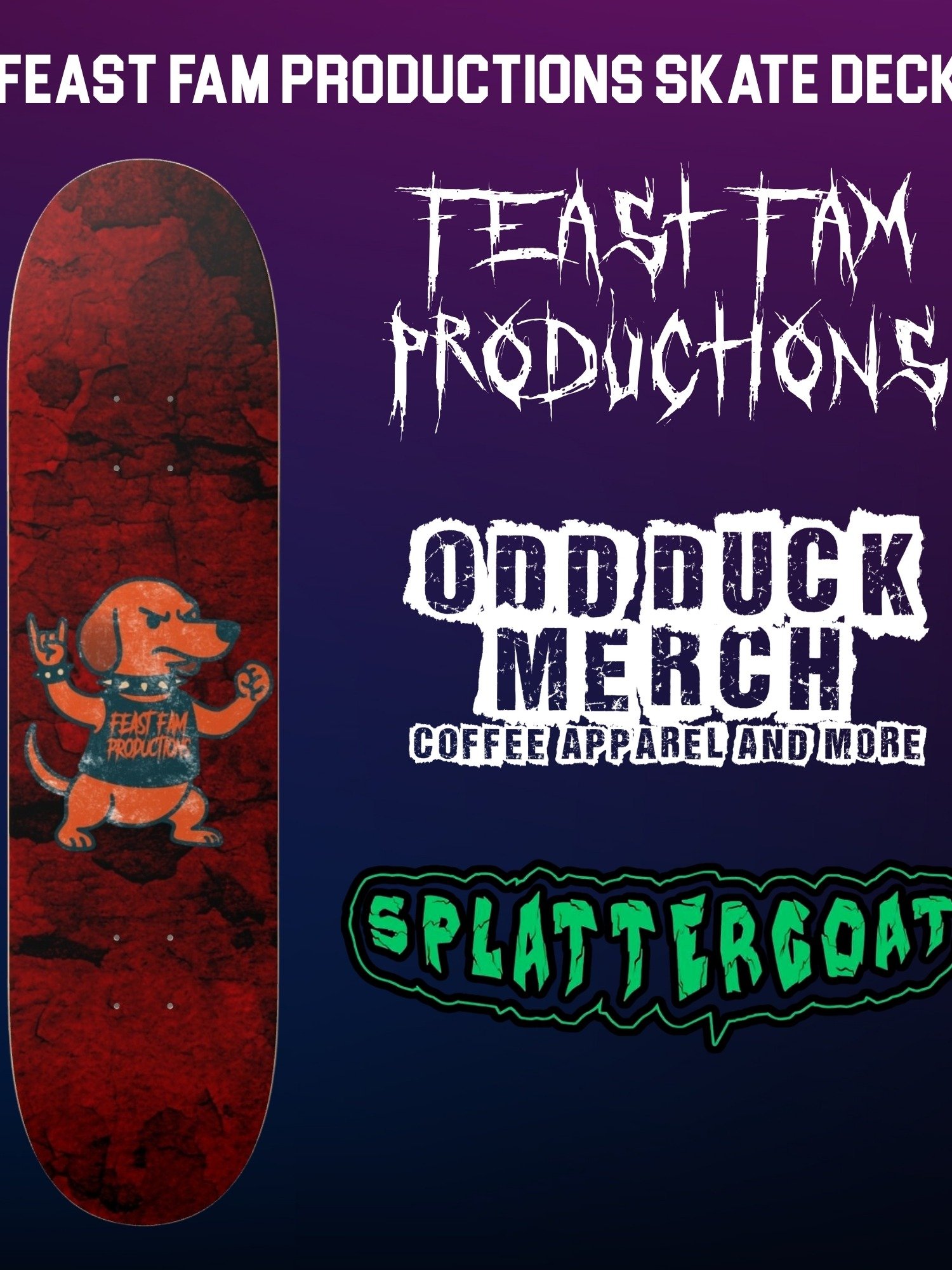 Feast Fam Productions Skate Deck product image (1)