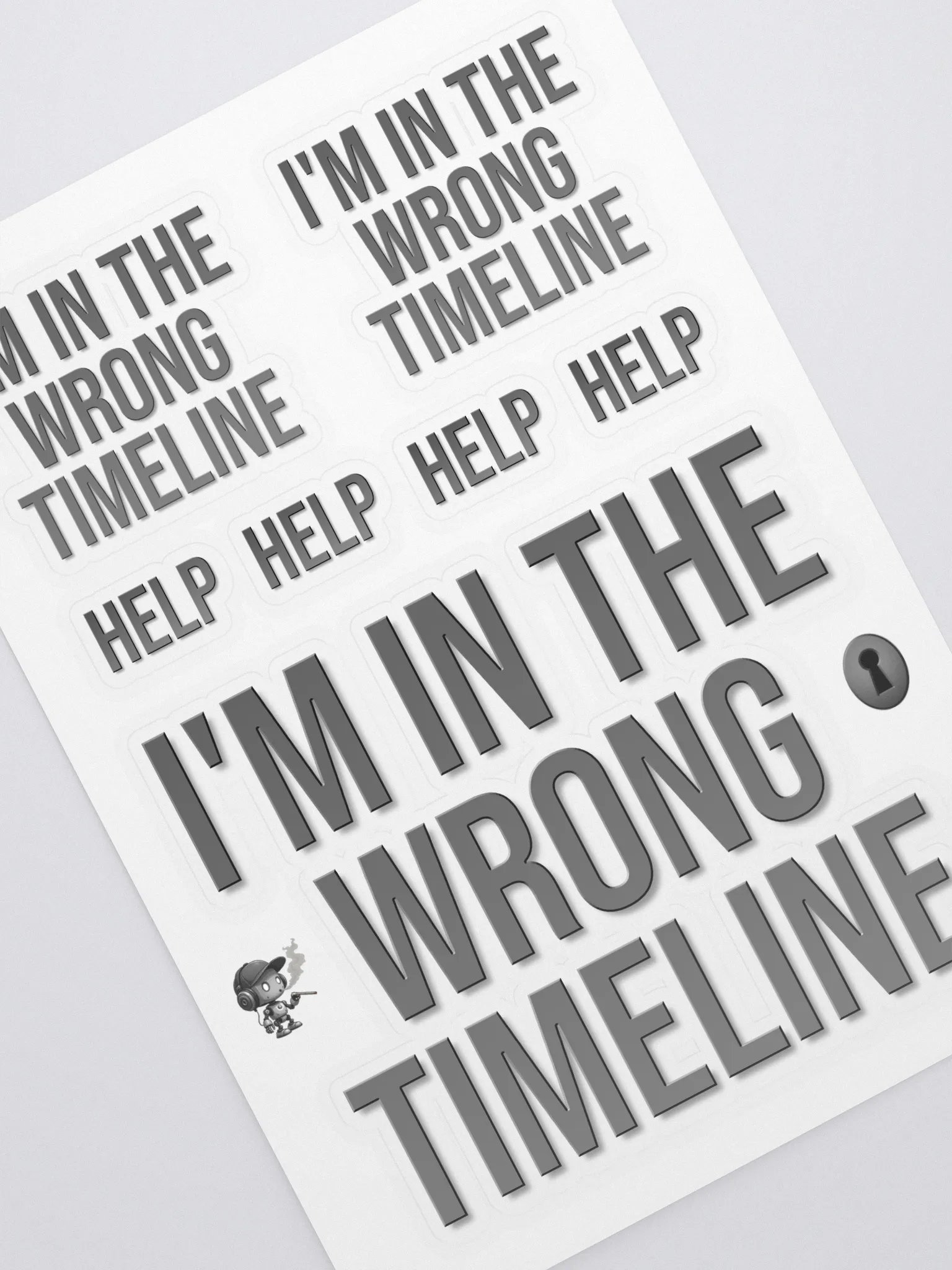 WRONG TIMELINE Sticker Sheet product image (1)