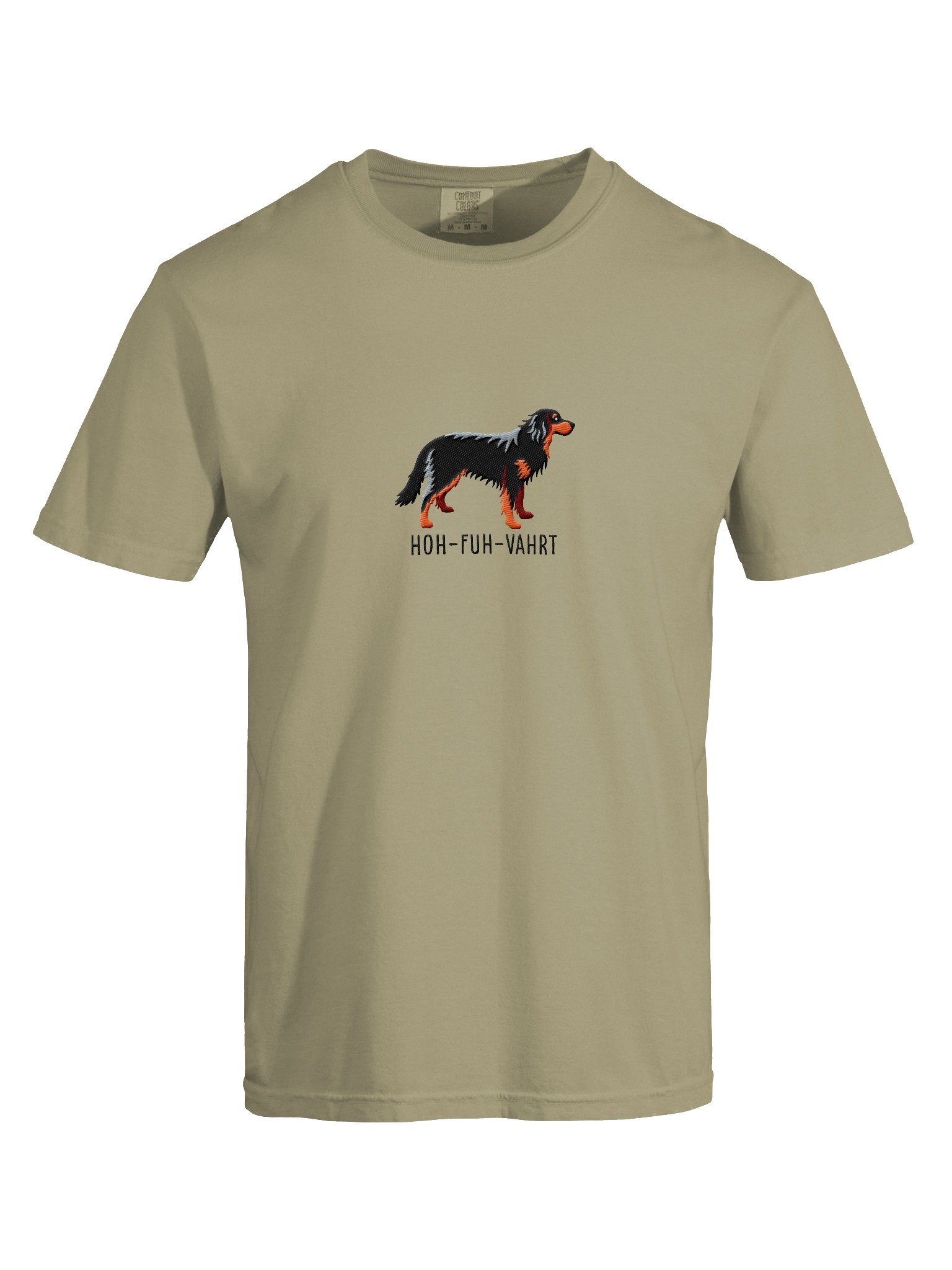 Hoh-Fuh-Vahrt T-Shirt(Embroidered) of a Hovawart(Black & Tan) product image (10)