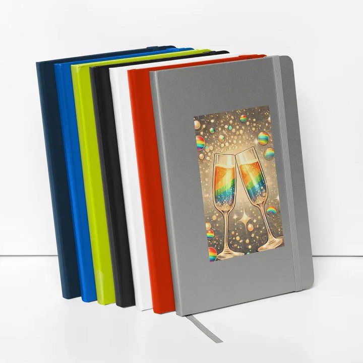 Rainbow Champagne Celebration Journal / Guestbook - RED product image (2)